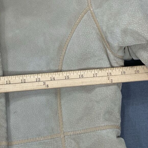 WILSONS‎ LEATHER Winter Coat Sz S Tan Suede Leather Hooded Faux Fur Lined Jacket - Picture 12 of 16
